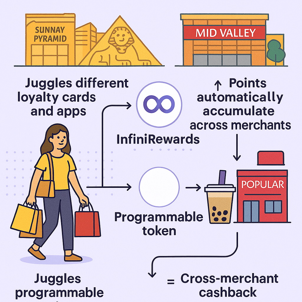 Cross merchant points system